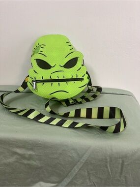 Loungefly Neon Green Alien Face Crossbody Bag